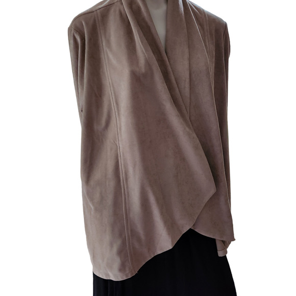 CJ Banks Open Cardigan Jacket Women's Plus Size 3X Tan - Picture 8 of 9